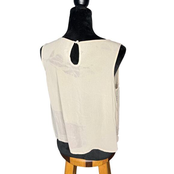 Paper Crane Anthropologie Women's sz Large Vintage Style Crop Sleeveless Beaded - Picture 2 of 10